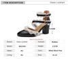 Fashion 2025Spring Summer New Ladies Heels Lace Princess Mary Jane Cute Lolita Shoes Party High Heel Buckle Women Pumps Pink Black White