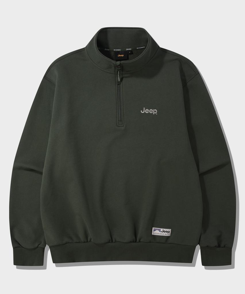 JEEP [360G] Толстовка с полумолнией и логотипом M (Jr5Tsu838Gn)