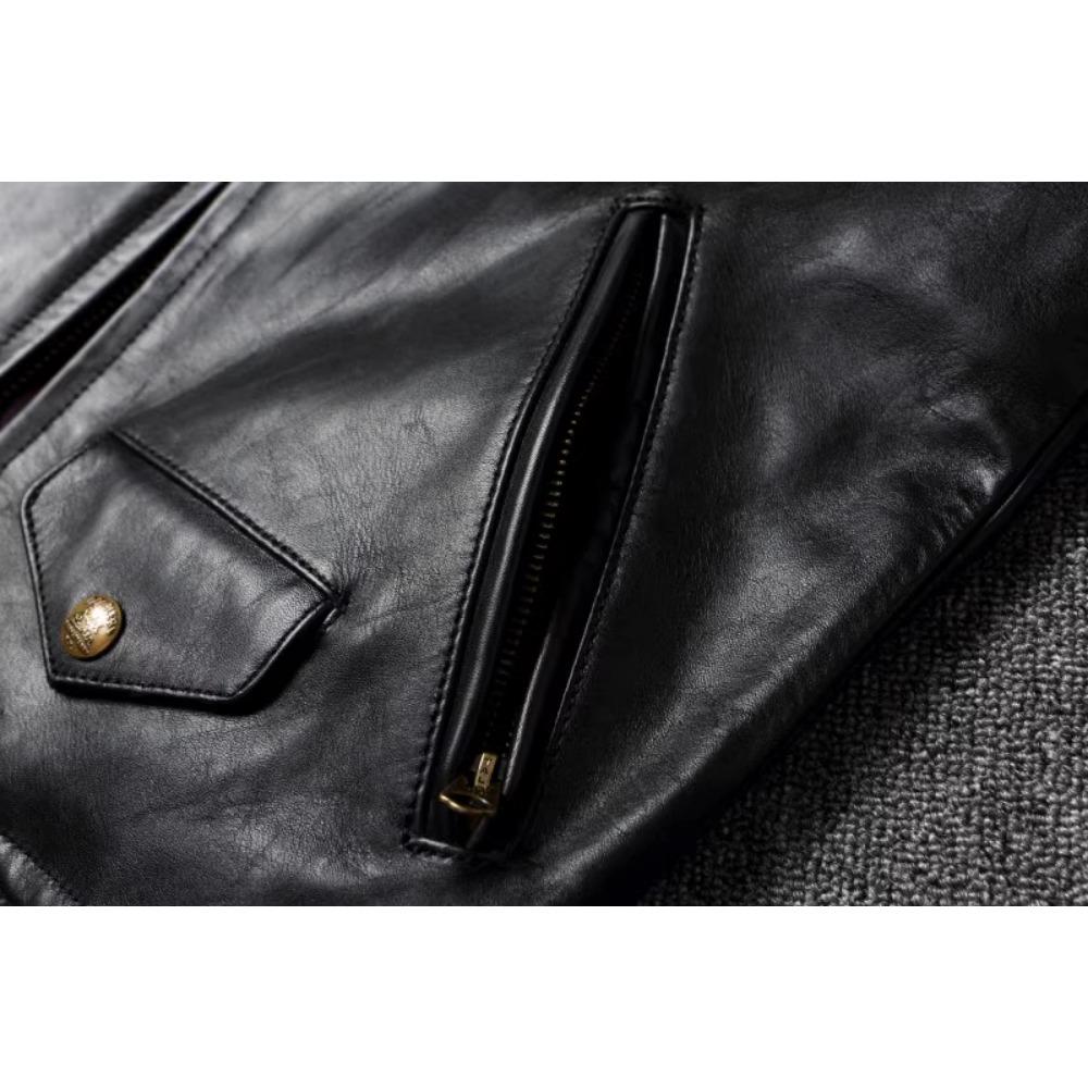 Китайский размер, стиль RL, верхний слой, вощеная конская кожа, куртка из натуральной кожи, мужская, воротник-стойка, коричневая, мотоциклетная, мужская, байкерская, осенняя