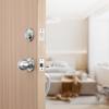 Front Door Handle and Deadbolt Set, Satin Nickel Front Door Lock Set with Interior Knob, Adjustable Hole Spacing Single Cylinder Handleset, for Right