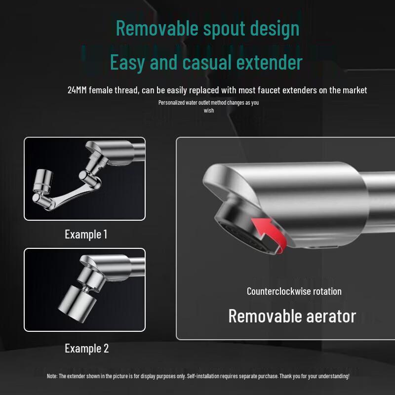 MICOE 304 Stainless Steel Rotating Single Cold Water Bathroom Basin Faucet