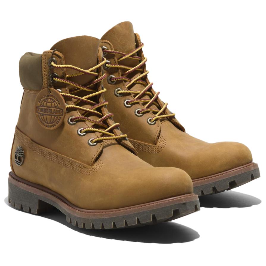 Timberland Premium Series Durable Shock Absorbing Comfortable Versatile Short Outdoor Boots Men Boots Brown TB0A2P6WEN11