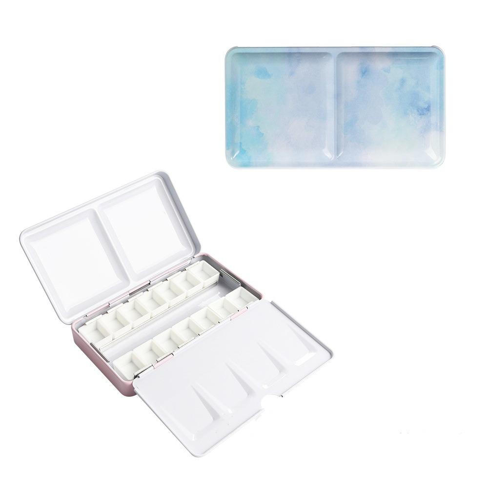Empty Watercolor Storage Half Pans Watercolor Paint Box Multi-function Painting Box  Student