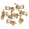 No Fade 20pcs Stainless Steel Pendant Screw Eye Pins Bail Top Drilled Beads End Caps Charms Connectors for Jewelry Making DIY