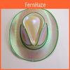 Eye-catching Sparkling Silver Pink Light-up Jazz Hat For Festivals And Holidays