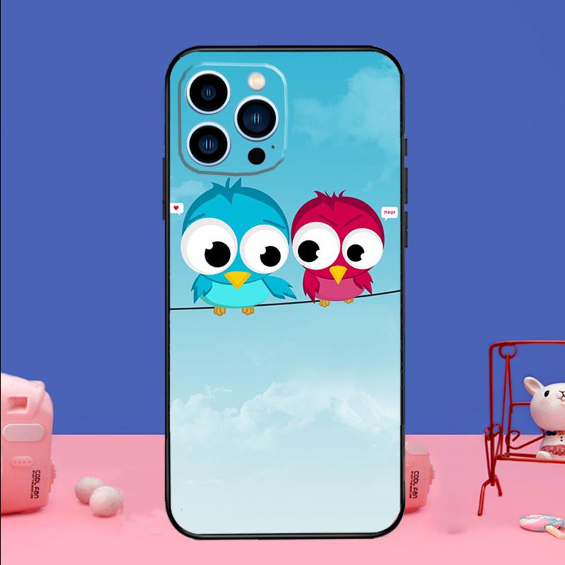 Baby Cute Owl Phone Case For iPhone 17 Air 16 15 14 11 12 13 Pro Max 13 mini 15 16 Plus 16e Bumper Cover