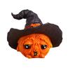 Mini Pumpkin Statue with Witch Hat Halloween Decoration Exquisite Workmanship Cute Pumpkin Figurine Table Festival Decoration