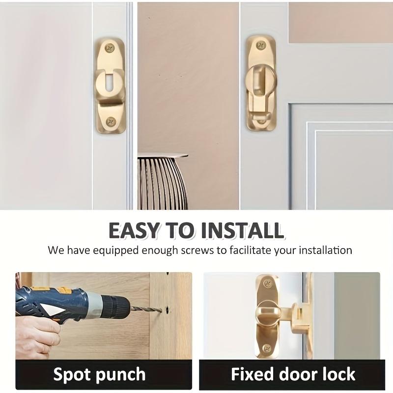 Замок для амбарной двери 90/180 градусов - Не требующий сверления, из цинкового сплава, откидной засов для раздвижной калитки, портативный замок для безопасности двери для кухонного шкафа