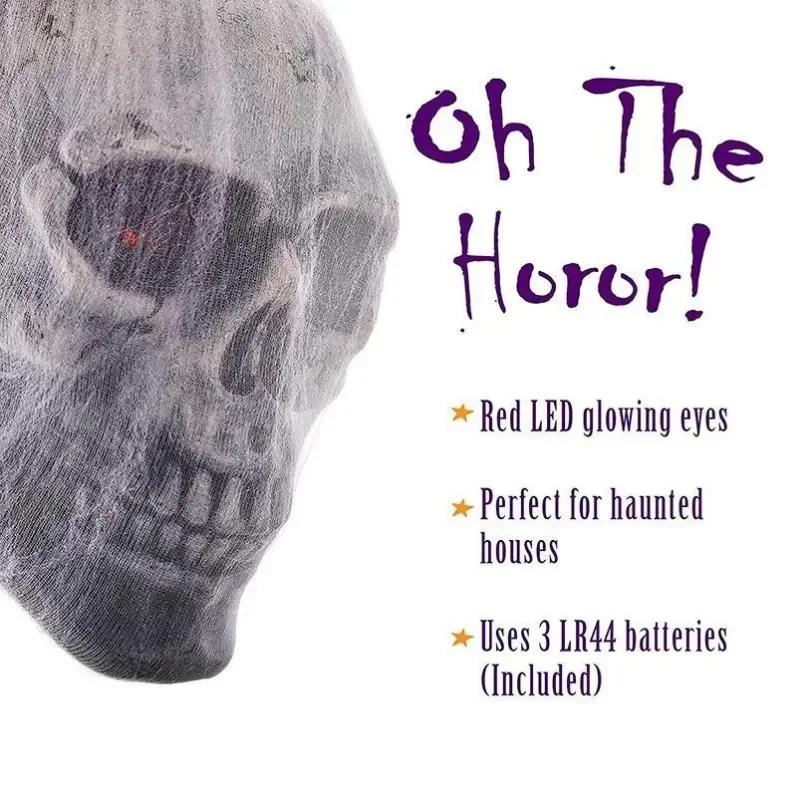 Хэллоуин Ужас Светящийся Звуковое Управление Паук Хлопок Череп Реквизит Дом с Привидениями Секретная Комната Украшение Двора HalloweenPartyDecor