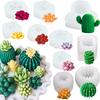 Сделай сам Силиконовая форма для суккулентов Форма для смолы в виде цветка 3D форма для кактусов для ароматических свечей, мыла, для приготовления тортов, десертов, муссов
