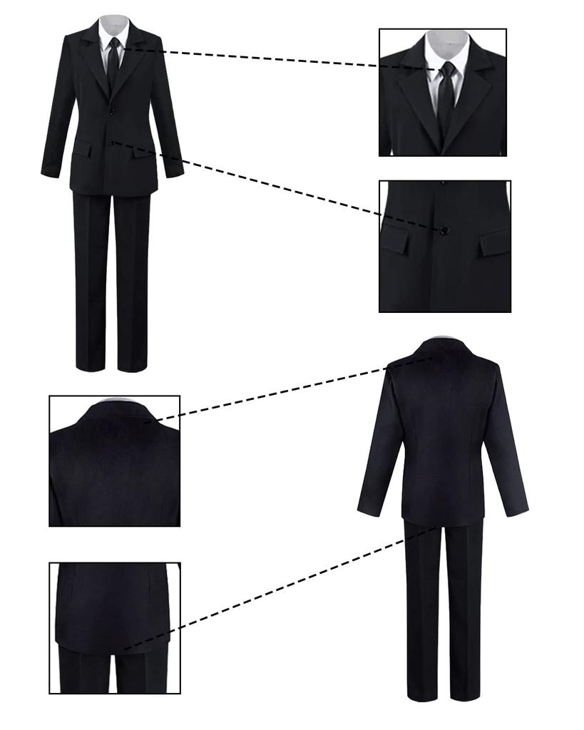 Аки Хаякава Косплей с париком Черный Лис Дьявольский костюм Взрослый косплей Культурный фестиваль Костюм Сценическая одежда Хаякава с [Камидзу Рёхин] (Парик Аки, М)