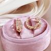 Kinel Vintage Chain Hoop Earrings For Women Rose Gold Color Fine Jewelry