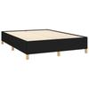 Bed Frame without Mattress Black 140 x 190 cm Fabric