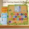 Montessori 2-in-1 Magnetic Number Letter Learning Puzzle Board Bead Maze Toy Children Drawing Board Toys Education Puzzle Games