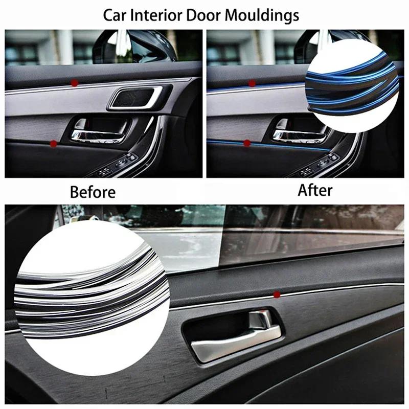 5M Car Dashboard & Door Edge Trim – Universal Styling Insert Moulding with Scraper for Auto Interior Decoration
