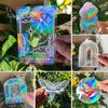 2 Sheet Rainbow Prismatic Glass Stickers Waterproof Self-Adhesive Vibrant Colors Window Film for Sun Catcher