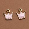 KESYOO 20pcs Crown Charm Pendants Enamel Jewelry Making Charm for DIY Jewelry Making Keychain Ornaments(Pink)
