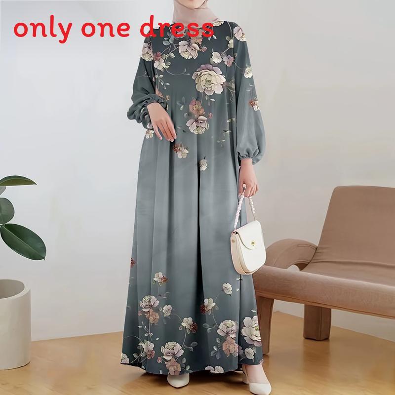 Ethnic Pattern Polyester Long Skirt With Wide Waist For Casual And Formal Wear