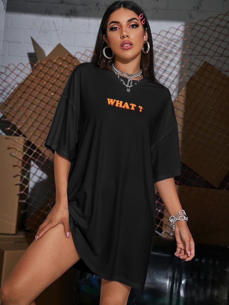 Letter Graphic Street Oversized Tee Clothing Women Soft Cotton Quality Short Sleeve Summer Breathable T-Shirts Hip Hop Tshirt