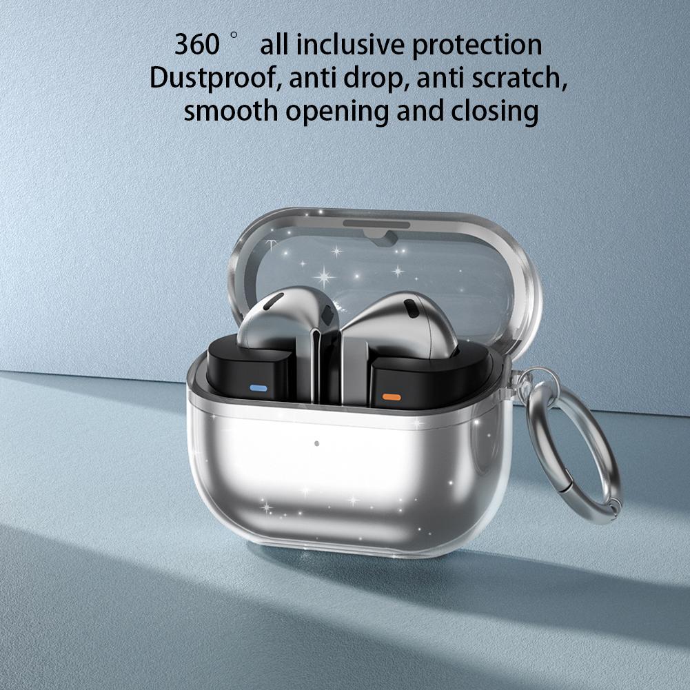 Прозрачный защитный чехол с брелоком для Samsung Galaxy Buds 3/3 Pro #AU