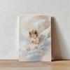 Poster Cute Angel On Clouds Poster Cute Angel On Clouds, 50X70 Cm, Frameless, Premium Canvas On Stretcher