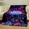 Retro Neon Game Over Design print blanket soft and cozy perfect for the living room bed sofa or a nap,gift