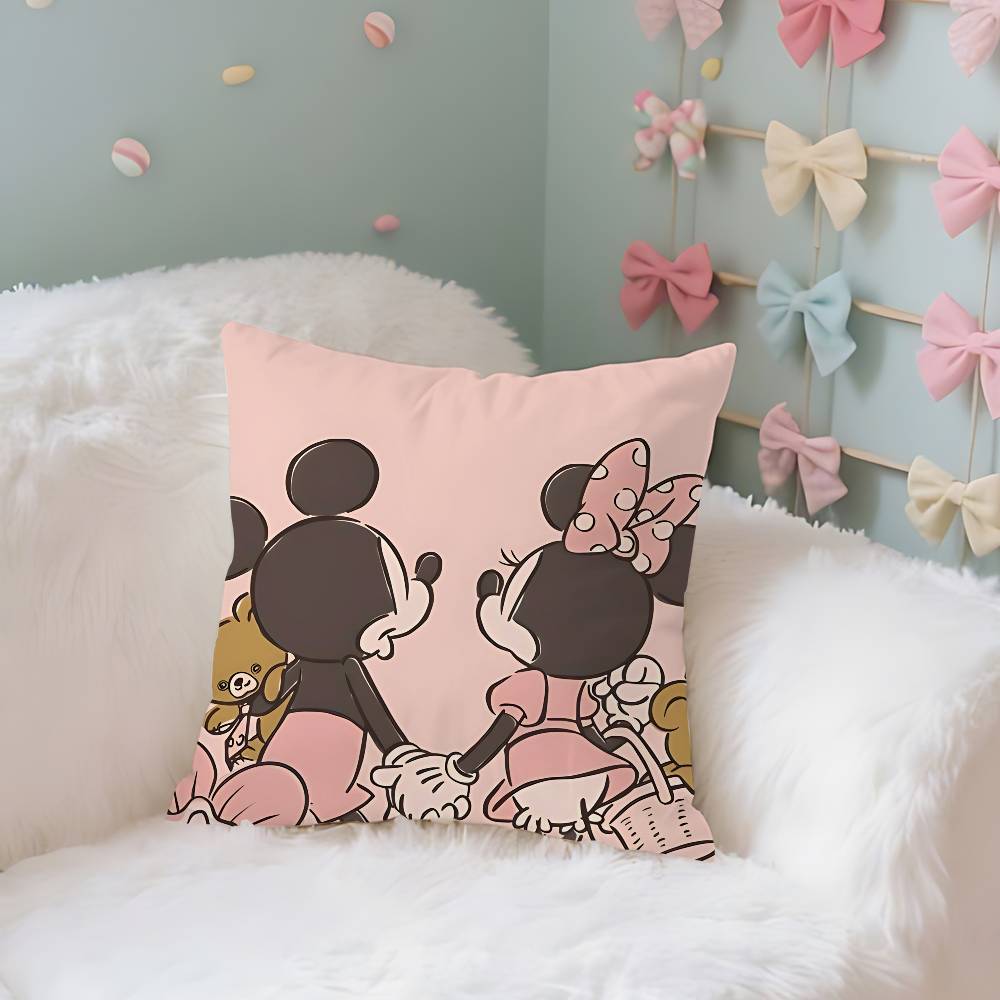Mickey And Friends Case Plush Fabric Soft Pillowcase Double Sided Print Cushion Cover Household Gifts