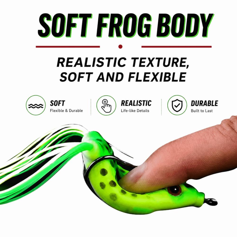 5PCS 5.5cm 12g Frog Crankbait Lures PVC Fishing Baits Durable Topwater Frog Lures  For Snakehead