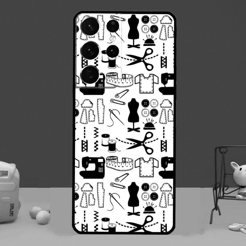 Чехол для телефона с швейными ножницами для Samsung Galaxy S21 Ultra S20 FE S8 S9 S10 S22 Plus Note 20 Ultra, полное покрытие