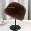 Fashion Versatile Fairy Hat Windproof Ear Protector Warm Bucket Hat Princess Hat Imitation Fox Hair Basin Hat Trend Hat