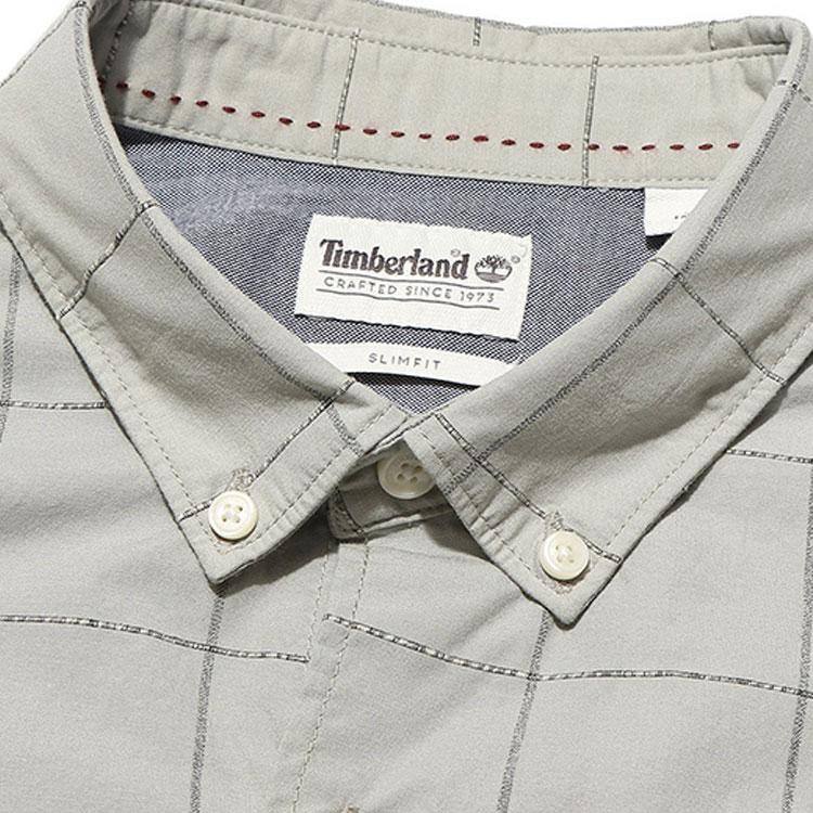 Timberland Рубашка с длинным рукавом из пряжи в клетку, мужская, серая A2219-Y25
