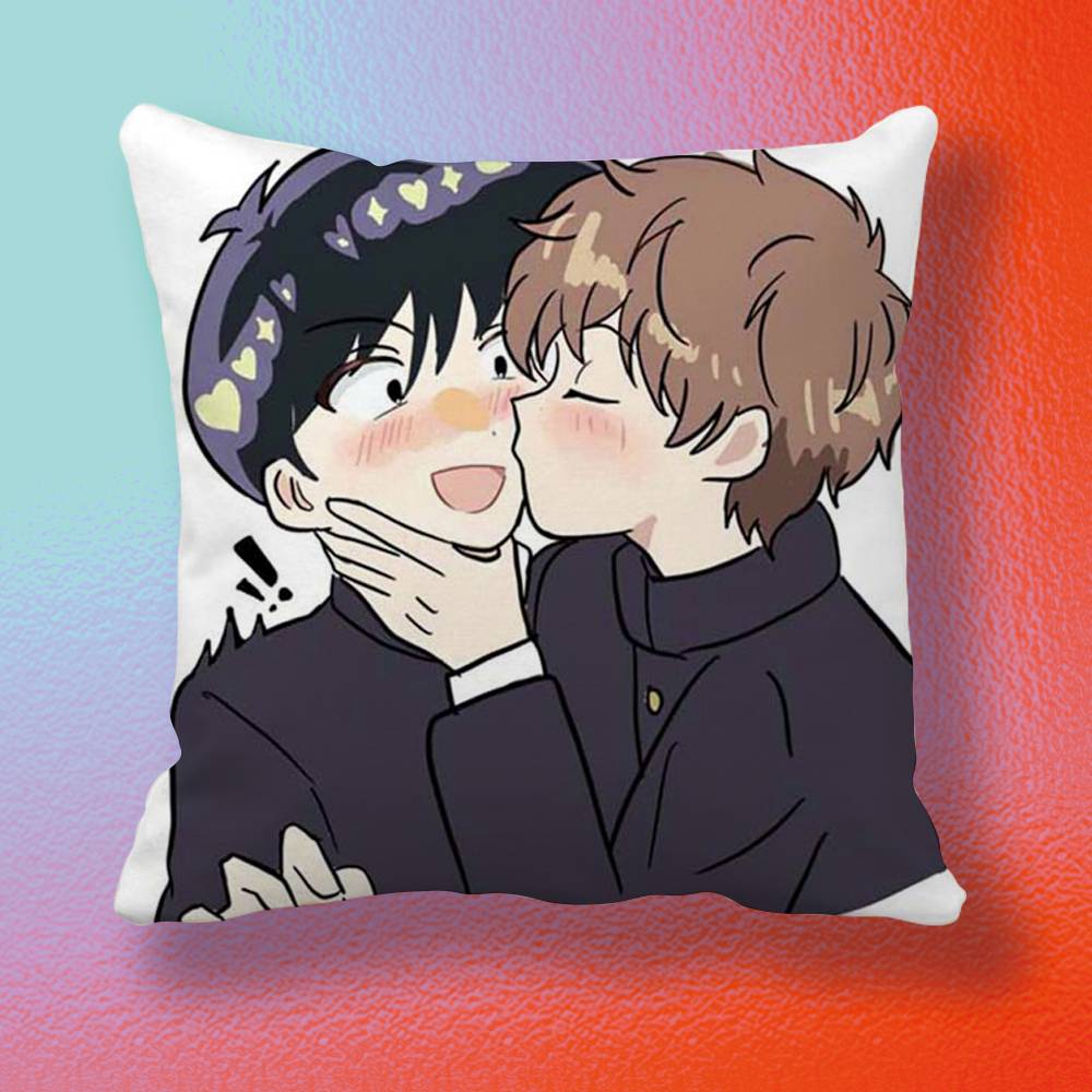 BL Anime Go For It Nakamurakun Pillow cover Soft Microfiber Pillowcase Home Sofa Decor Surprise Decorative printed
