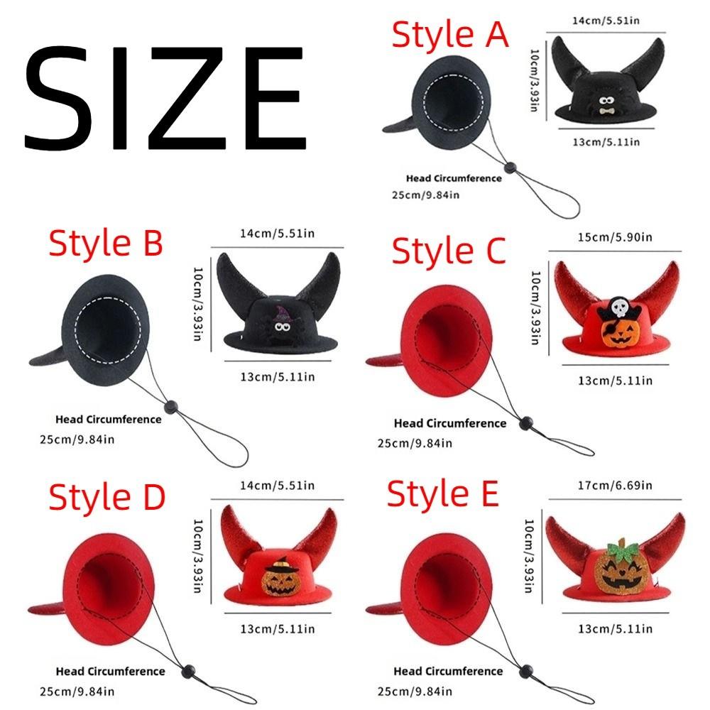 Pumpkin Halloween Pet Horns Hat Adjustable Dog Dress Up Cap Halloween Pet Hat  Halloween Decor