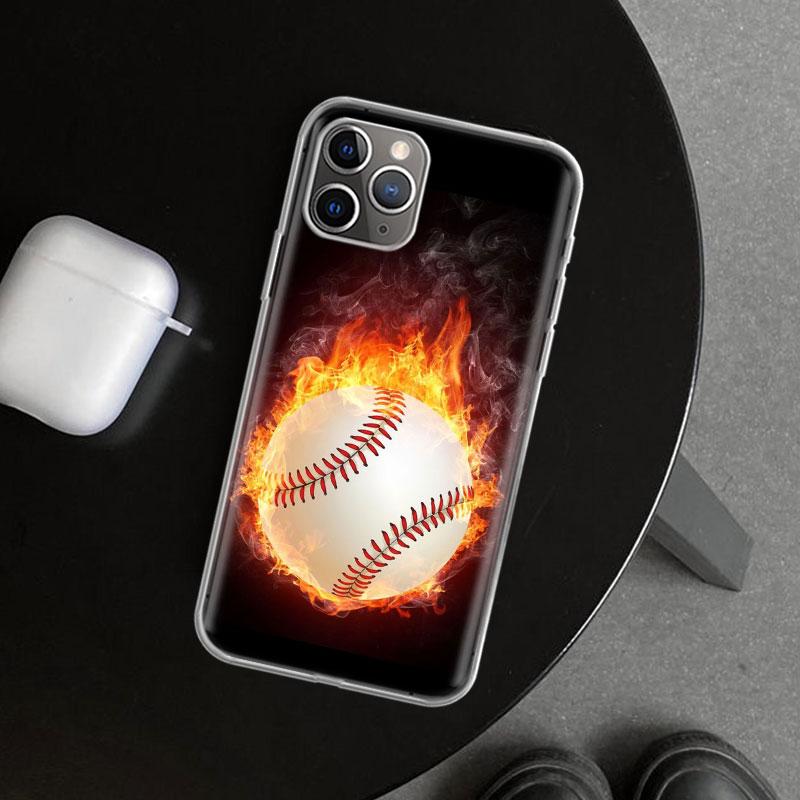 Baseball Sport Phone Case Cover for iPhone 11 12 13 Mini 14 15 Plus 16 Pro Max 17 Air 7 8 + SE Art Customized Fundas 11 12 13 Mi