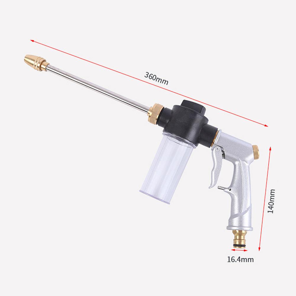 Car Washing Tool High Pressure Sprinkler Full Metal Hose Foam Sprayer Garden Watering Tool with 360 degrees  Rotating