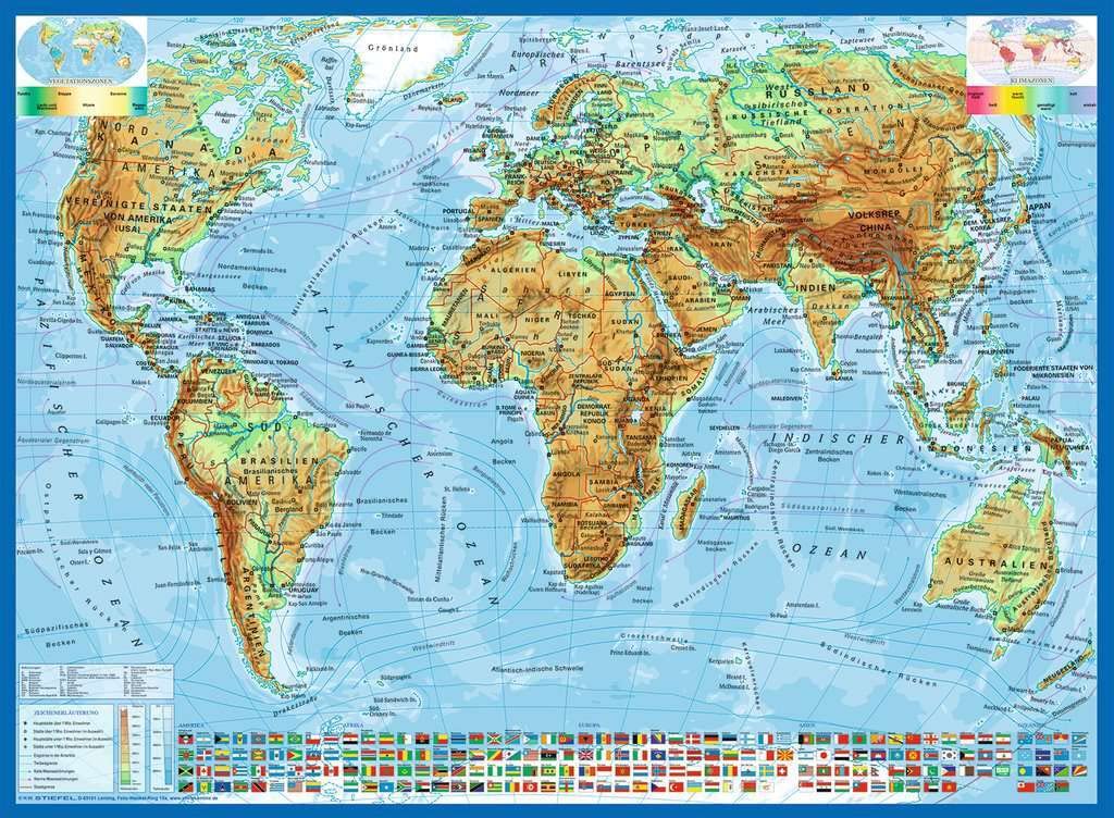 300-piece jigsaw puzzle, World Map, Politische Weltkarte (49 x 36 cm)
