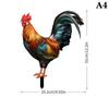 Garden Rooster Statue Chicken Sculpture For Yard Decor Weatherproof Hen Figurine For Patio Backyard Home Outdoor Decoration
