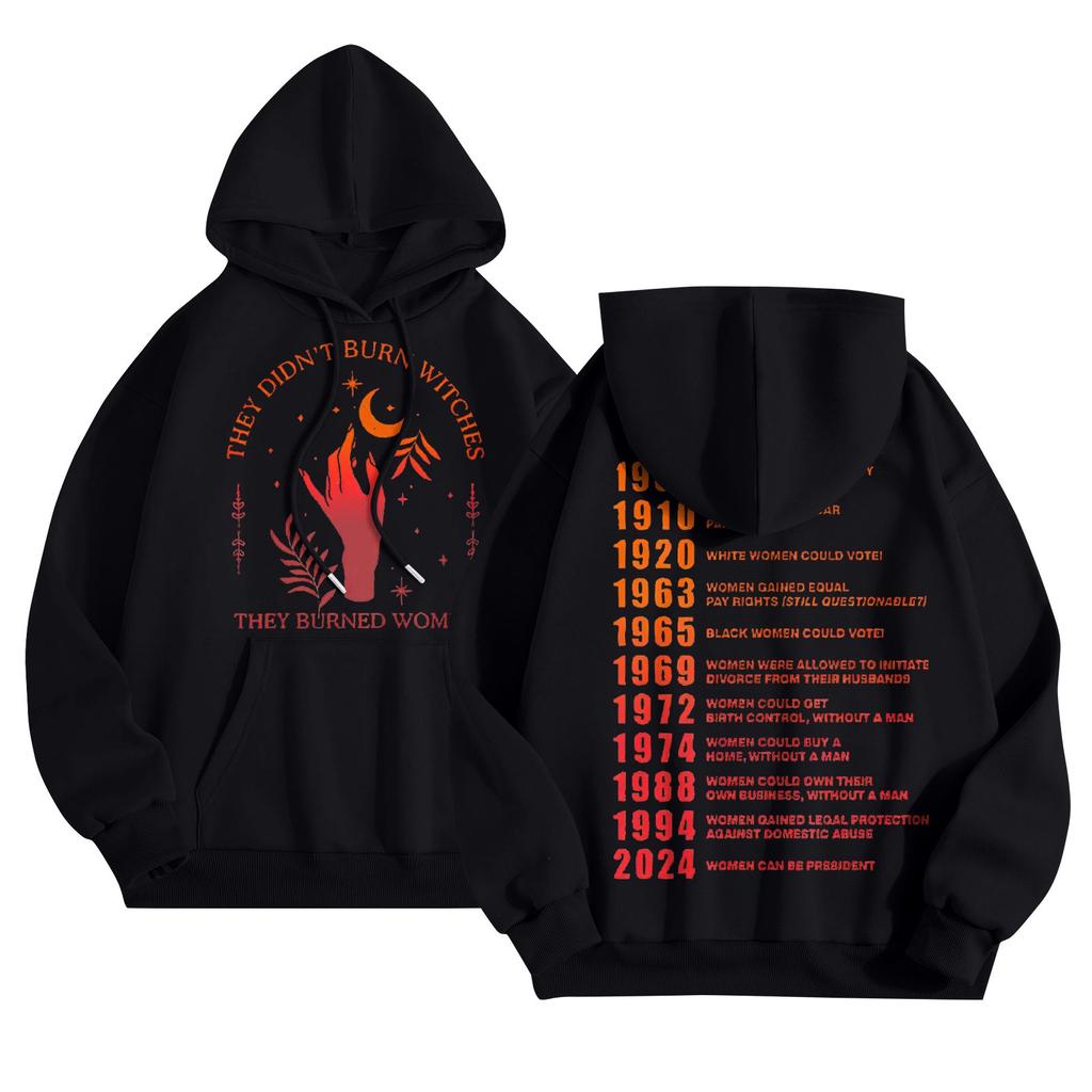 Graphic Hoodies For Women Cute Pullover Long Sleeve Preppy Sweatshirts Letter Printed Hooded Tops Fall Winter