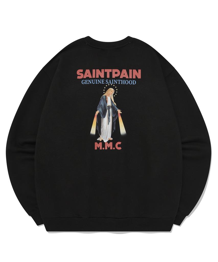 SAINTPAIN Sp Grace Marie Свитшот с круглым вырезом-Черный