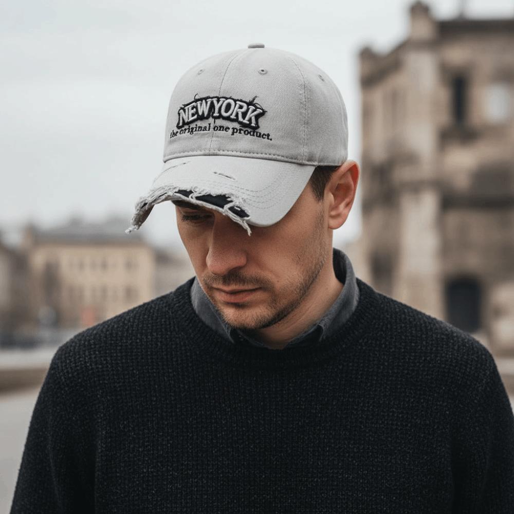 Adjustable Embroidery Baseball Cap Washed Cotton Sunscreen Hats For Man Women Fashion