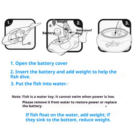 Игрушка Рыбка для Плавания со Светодиодной Подсветкой Водонепроницаемая Работающая от Батареек Симуляция