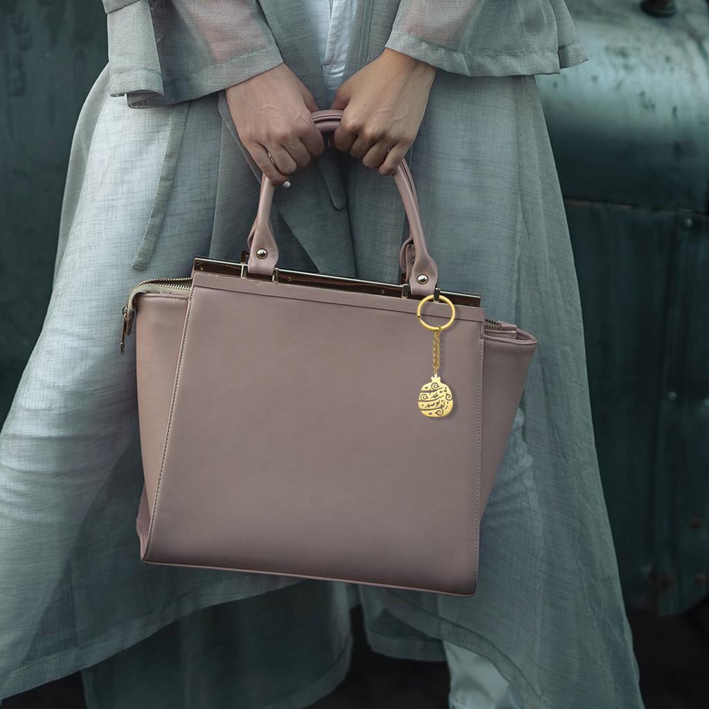 Stainless Steel Rune Pendant Keychain Bottle Fruit Shaped Keyring Key Holder Backpack Decoration Jewelry for Women Man