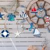 24pcs Wooden Sea Animals Hanging Ornament Ocean Themed Signs Decorations  for Wall Tropical Bar