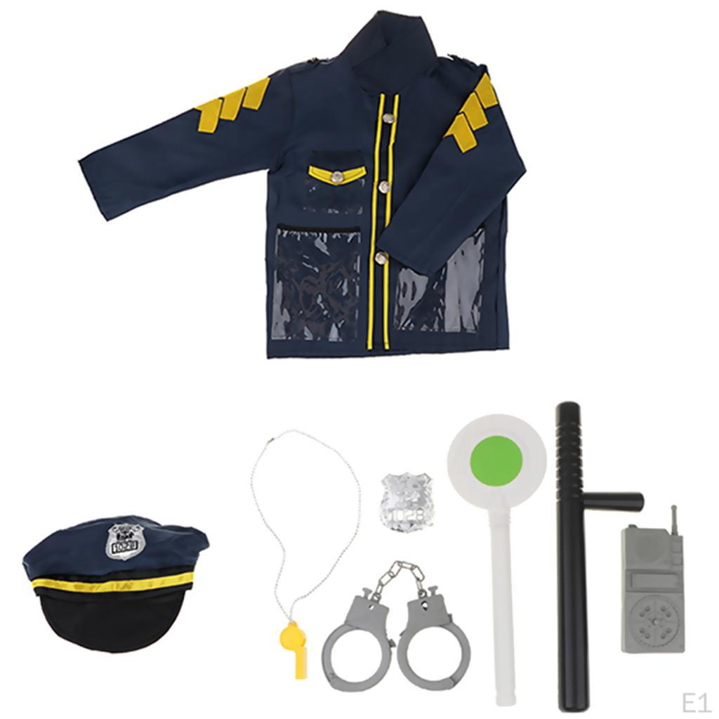 8 шт./компл., костюм, ролевая игрушка, униформа, шляпа, манжеты, реквизит, комплект для ролевой детективной игры