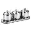 Stainless Steel Seasoning Jars Food Grade Kitchen Salt Pepper Spice Storage Pots for Home Cafe Party Seasoning Jar