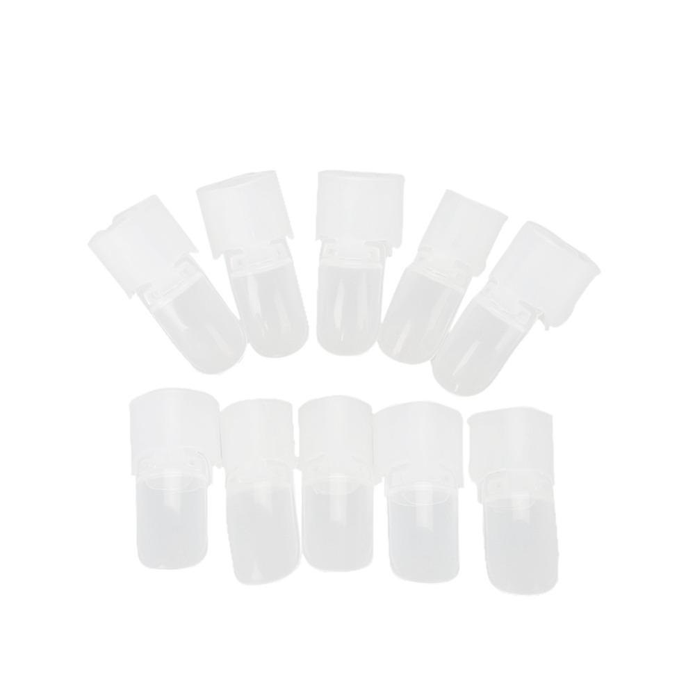 10PCS Soft Elastic Finger Nail Cover Flexible Nail Art Shield Nail Varnish Holder Home Use