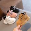 Spring/Autumn Toddler Martin Boots for Boys and Girls, 1-3 Years Old, Soft Sole, Non-Slip, British Leather Trend