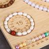 Wooden Bead Board Creative Display Bracelets DIY Ornament Jewelry Plate Compartments Storage Tray Grooves Sundries Accessories