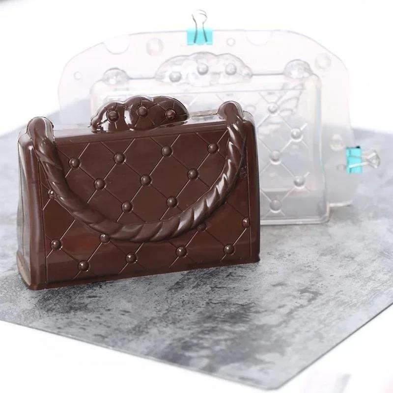 Прозрачная пластиковая форма для торта Креативная 3D ручная работа DIY Модная дамская сумка для торта Подходящие кухонные принадлежности для дома Инструмент для выпечки