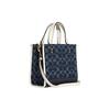 Coach Dempsey 22 Classic Monogram Canvas Tote Bag Women Tote Bags Denim-Blue White C8582-IMDEI